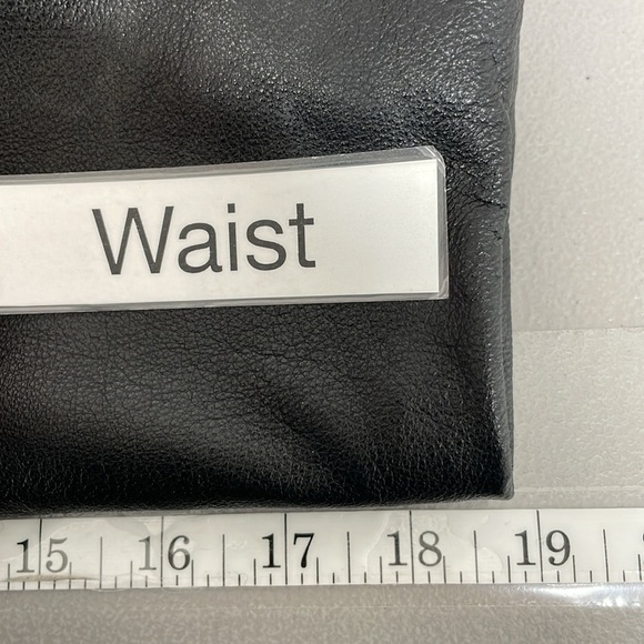 BCBGMAXAZRIA Jacket Women's 12 Black Leather Collar Buttons Pockets Blazer - Picture 15 of 17